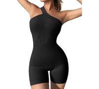 TTPSRY Tuta Donna Estiva Corta Monospalla Jumpsuit Elegante Completo Corte Sportivo Tutina Aderente Pantaloncini Intera Estiva Tutine Sportiva