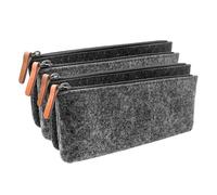 TTQiAnJ 4 Pezzi Astuccio in feltro,Astucci in Feltro Multifunzione,Adatto per Penne,Matite,Evidenziatori,Gel e Altri Materiali Scolastici,Nero,Grigio,8,2 x 3,5Pollice