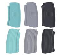 TTQiAnJ 6 Pezzi Manico Silicone Presine 3 Colori ogni Colore ha 1 paio,Manico Isolato in Silicone Antiscivolo per cottura e forno