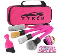 TTRCB Auto Dettagli Kit di pulizia del kit per interni per interni Dettagli Dettagli Brush Set Accessori per auto Pink Essentials for Women Cleaning