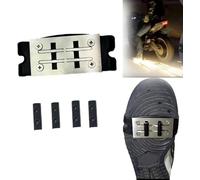 TTRNJY Cuscinetti di Pietra Focaia della Bicicletta, Moto Accessori dello Skateboard, Freno a Pedale Scintilla Pressione del Piede Cursore Ciclismo Coperture Scarpe (1 shoe cover+4 alloy flint)