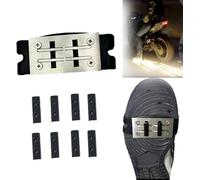 TTRNJY Cuscinetti di Pietra Focaia della Bicicletta, Moto Accessori dello Skateboard, Freno a Pedale Scintilla Pressione del Piede Cursore Ciclismo Coperture Scarpe (1 shoe cover+8 alloy flint)