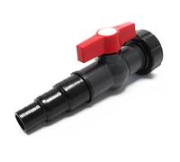 TTRubinetto a sfera con anello a vite Ø58mm e raccordi a scalare per tubo