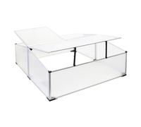 TTSerra con tetto doppio in alluminio 100x120x40cm Vivaio Piante Orto Giardino