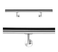 TTSet corrimano per scale 100 cm Supporto a muro Acciaio inox V2A