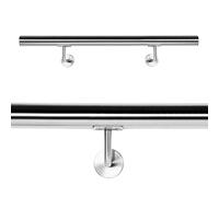 TTSet corrimano per scale 80 cm Supporto a muro Acciaio inox V2A
