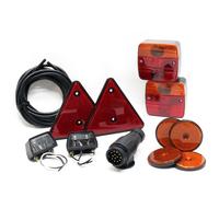 Wiltec Set di luci posteriori per rimorchio 12 pezzi Spina 13 poli Cavo da 5 m Marchio di omologazione E