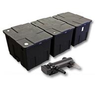 TTSet Filtro SunSun a 3 camere per laghetto da 90000l Chiarificatore UVC da 18W