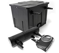 TTSet laghetti Filtro biologico 12000l Pompa SuperEco 80W Chiarificatore UVC 24W