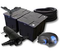 TTSet SunSun Filtro laghetto 60.000 l Chiarificatore 36W Pompa ECO 100W Tubo 25m