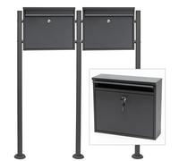 TTSet Supporto Cassetta posta V13 antracite doppia buca lettere