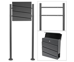 TTSet Supporto Cassetta posta V16 antracite Mailbox Buca delle Lettere