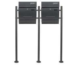 TTSet Supporto Cassetta posta V4 antracite Mailbox Buca delle Lettere
