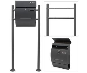 TTSet Supporto Cassetta posta V4 antracite Mailbox Buca delle Lettere