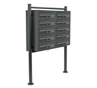 TTSistema con 10 cassette delle lettere 2x5 Antracite da pavimento Posta