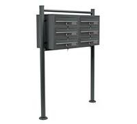 TTSistema con 6 cassette delle lettere 2x3 Antracite da pavimento Posta