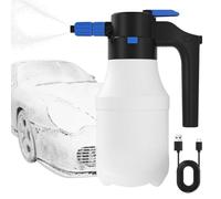 TTSITG Spruzzatore di schiuma per auto elettrica da 1,5 l, alimentato a batteria, per lavaggio auto, ricaricabile tramite USB, 4500 mAh, spruzzatore di schiuma a pompa senza fili, bianco