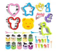 TTSTOIEE Formine Biscotti Pasqua 43 Pezzii, tagliapane bambini, bento box accessori, sandwich cookie cutter kit, frutta, torta, biscotti