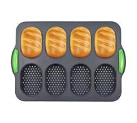 TTSTOIEE stampo pane in cassetta - Stampo in silicone alimentare per pane design a 8 fessure silicone professionale per stampi/panini resistente alle alte temperature stampi riutilizzabili per pane