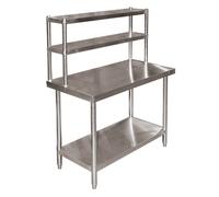 TTTavolo da lavoro acciaio inox 120x60x85cm con ripiano utensili Piano di lavoro