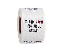 TTTLLNN 500 pz/rotolo Rotondo Grazie Per Il Tuo Ordine Cuore Adesivi Fatti A Mano Sigillo Etichette Scrapbooking