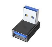 TTTLLNN Adattatore di estensione USB maschio a femmina 90 gradi destra connettore USB verso l'alto sincronizzazione dati per computer portatile PC ventilatore USB