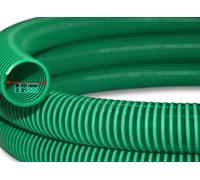 Wiltec Tubo spiralato per aspirazione, verde, da 25m Ø 50mm (2"), per pompe - Made in Europe