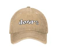 TTVXIHL Cappellini da Baseball di Alta qualità per Uomini e Donne, The Doors Band Logo Unisex Berretti da Baseball Cappelli lavati in difficoltà cap Classic Adjustable Fit Snapback Hat