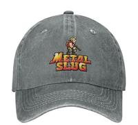 TTVXIHL Regali compleannoMetallo Slug Game Berretto da Baseball Vintage Distressed Lavato Classico Gaming Snapback Cappello da papà per Uomo Donna Regalo Estivo Cappelli cap