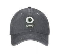 TTVXIHL Regali compleannoMonsters INC. Halloween Mike Wazowski Uomini Donne Cappelli da Baseball Divertente Cartone Animato Distressed Denim Cappelli cap Vintage Outdoor Sun cap