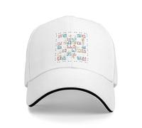 TTVXIHL Regali compleannoPalestina Città Nomi in Arabo Realistico Ricamo Arte Tradizionale Palestinese Tatreez Sun Berretto da Baseball Cappello Estivo Trucker