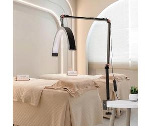 TTXSDYD Led Lampada Estensione Ciglia Lampada Mezza Luna, Lampada Ungheria Tavolo, Lampada Mezza Luna Estensione Ciglia Lampada Professionale Ciglia Lampada Da Piede (nero-Stile da terra 1.9M)