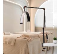 TTXSDYD Led Lampada Estensione Ciglia Mezza Luna, Lampada Tavolo Professionale Da Piede (nero-Stile da terra 1.35M)