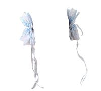 TTYAO REII 2 fermagli per capelli con fiocco, in filato, a forma di becco d'anatra, accessori per capelli kawaii, per ragazze, regali per feste di compleanno (blu)