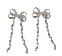 TTYAO REII Fermagli per capelli con fiocco kawaii, 2 pezzi, clip in metallo, accessori per capelli Lolita, accessori per capelli per San Valentino (grigio)