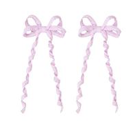 TTYAO REII Fermagli per capelli con fiocco kawaii, 2 pezzi, clip in metallo, accessori per capelli Lolita, accessori per capelli per San Valentino (viola chiaro)
