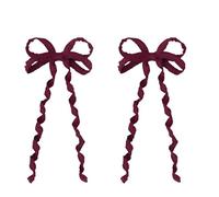 TTYAO REII Fermagli per capelli con fiocco kawaii, 2 pezzi, clip in metallo, accessori per capelli Lolita, per San Valentino (viola uva)