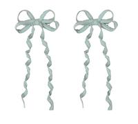 TTYAO REII Fermagli per capelli con fiocco kawaii, 2 pezzi, clip in metallo, accessori per capelli Lolita, accessori per capelli per San Valentino (grigio verde)