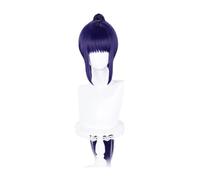 TTYAO REII Hinamori Amu - Parrucca con capelli corti e lisci, con trecce singole, per cosplay, anime, per ragazze, in fibra sintetica (blu viola)