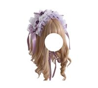 TTYAO REII Sweet Lolita - Fascia per capelli da cameriera, accessorio estetico per capelli, per donne, tea party, matrimoni (colore viola, M)