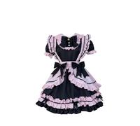 TTYAO REII Vestito da cameriera da donna Sweet Lolita con grembiule giapponese da cameriera e vestito anime cosplay set per feste in maschera (XL)