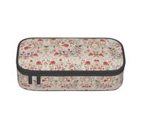 TTYDOKLA Astuccio multiuso con stampa di foglie e fiori, astuccio esteticamente gradevole, ampio spazio di archiviazione, Nero , Taglia unica, Custodia per chiave