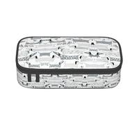 TTYDOKLA Astuccio multiuso con stampa di un simpatico bassotto, astuccio esteticamente gradevole, ampio spazio per riporre oggetti, Nero , Taglia unica, Custodia per chiave