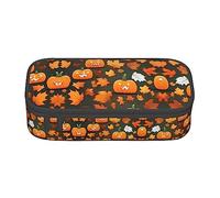TTYDOKLA Astuccio multiuso con stampa di zucca, con scritta "Happy Thanksgiving Day", esteticamente gradevole, ampio spazio di archiviazione, Nero , Taglia unica, Custodia per chiave