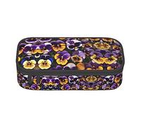 TTYDOKLA Astuccio multiuso con stampa Pansy Perfection con stampa esteticamente gradevole, ampio spazio di archiviazione, Nero , Taglia unica, Custodia per chiave