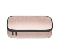 TTYDOKLA Astuccio per matite in tessuto Oxford con stampa glitter rosa e scomparti multipli, ideale per viaggi o ufficio, Nero , Taglia unica, Astuccio per trucchi