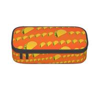 TTYDOKLA Astuccio portamatite in tessuto Oxford con motivo alimentare con stampa divertente, con scomparti multipli, ideale per viaggi o ufficio, Nero , Taglia unica, Astuccio per trucchi