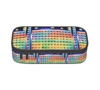 TTYDOKLA Astuccio portamatite in tessuto Oxford con stampa con tavola periodica degli elementi, con scomparti multipli, ideale per viaggi o ufficio, Nero , Taglia unica, Astuccio per trucchi