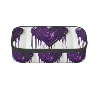 TTYDOKLA Astuccio viola in tessuto Oxford con diversi scomparti, ideale per viaggi o ufficio, Nero , Taglia unica, Astuccio per trucchi