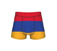 TTYDOKLA Bandiera dell'Armenia Stampa Biancheria intima da uomo,Boxer da uomo,Pantaloncini elastici comodi per gli uomini, Nero , XXL